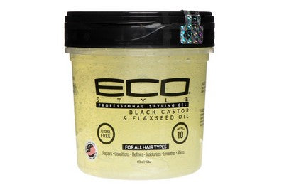 Eco Style Gel Black Castor &amp; Flaxseed Oil 236ml