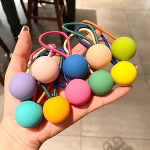 Große Acryl-Haarperlen für Kinder - Elastische Haargummi in Rainbow Farben (5 Stück)