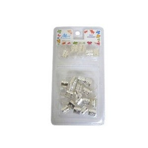 Haarschmuck Perlen - Für Dread, Braids &amp; Lock Groß (Silber) - für Dread, Braids &amp; Zöpfe